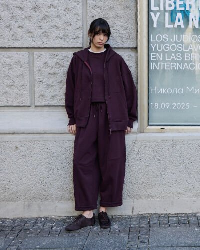 Edition Diagonal Üç İplik Balon Fit Kesikli Eşofman Altı Mürdüm 