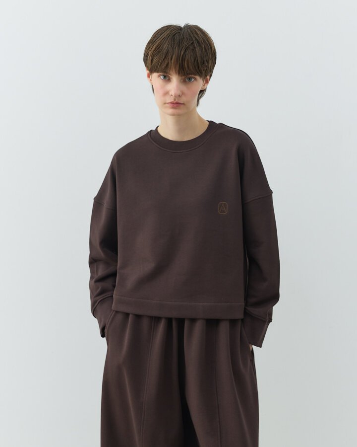 Edition Diagonal Üç İplik Crop Sweat Acı Kahve - Aybikestil (1)