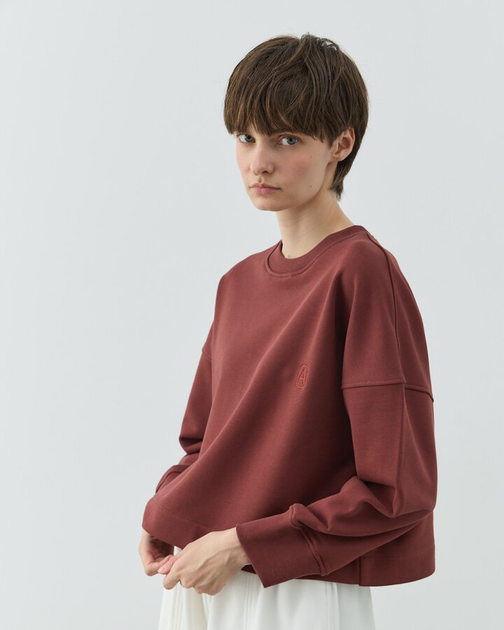 Edition Diagonal Üç İplik Crop Sweat Terra Cotta - Aybikestil (1)