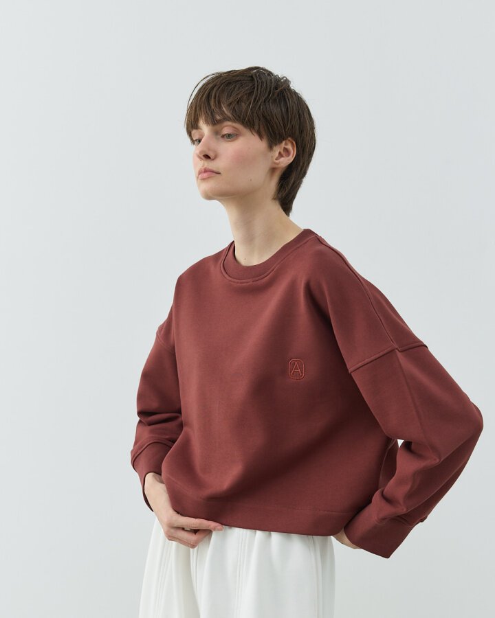 Edition Diagonal Üç İplik Crop Sweat Terra Cotta - Aybikestil (1)