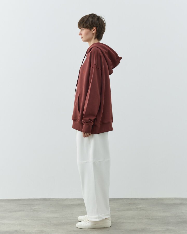 Edition Diagonal Üç İplik Kapüşonlu Hoodie Sweatshirt Terra Cotta - Aybikestil (1)