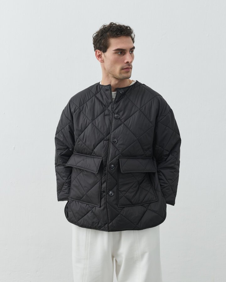 Erkek Kapitone Basic Cepli Mont Siyah