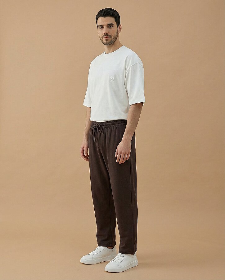 Erkek Premium Doubleface Carrot Fit Pantolon Kahve - Aybikestil (1)