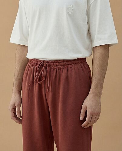 Erkek Premium Doubleface Carrot Fit Pantolon Terra Cotta - Aybikestil (1)