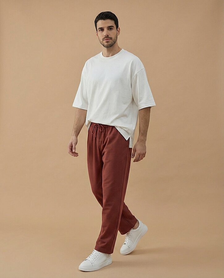 Erkek Premium Doubleface Carrot Fit Pantolon Terra Cotta - Aybikestil (1)