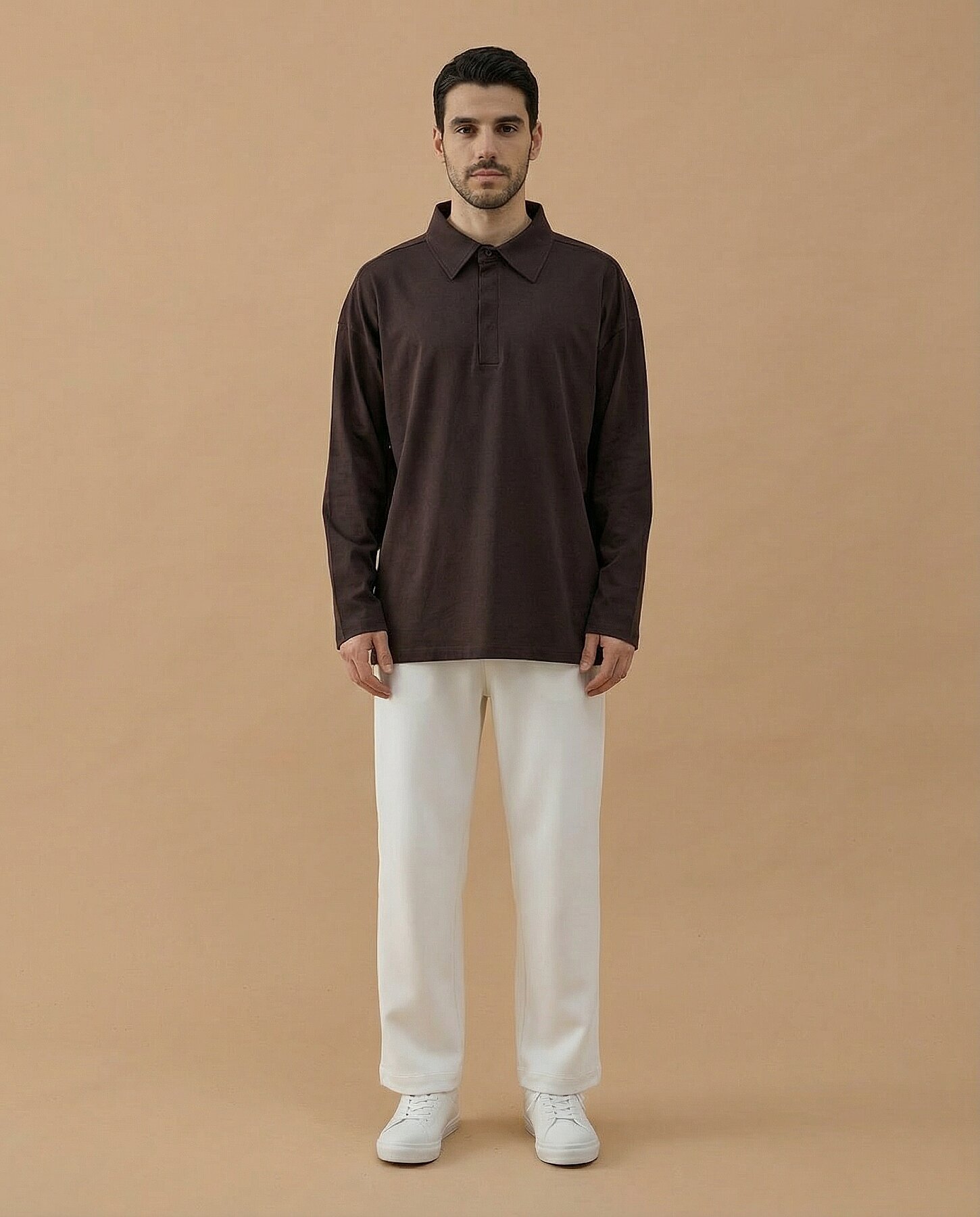 Erkek Süprem Polo Yaka Tshirt Kahve - Aybikestil