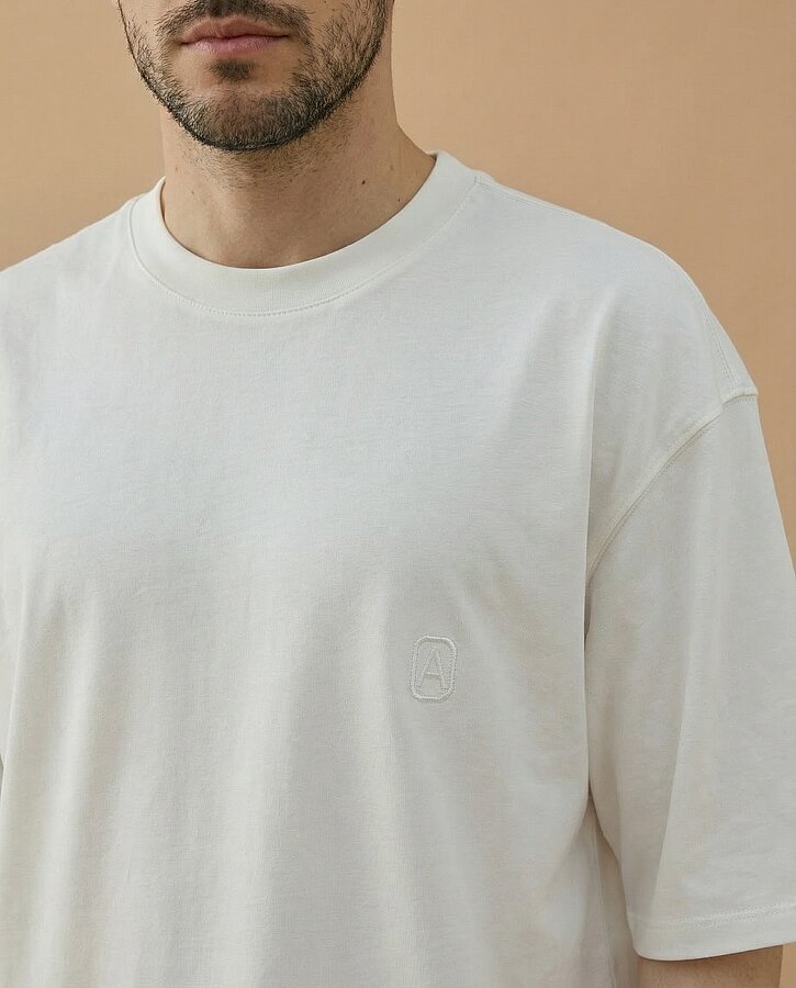 Erkek Süprem Smart Tshirt Ekru - Aybikestil (1)