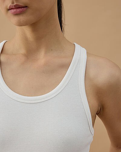 Fitilli Penye Kaşkorse Kalın Askılı Atlet Ekru - Aybikestil (1)