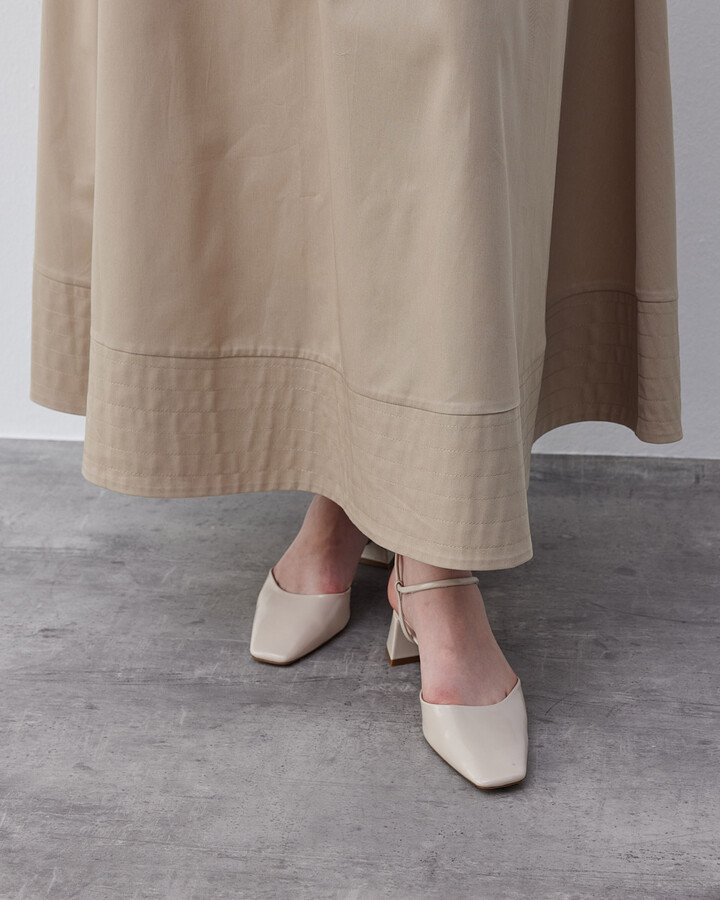 Gabardin Nervür Detaylı Cepli Font Etek Bej - Aybikestil (1)