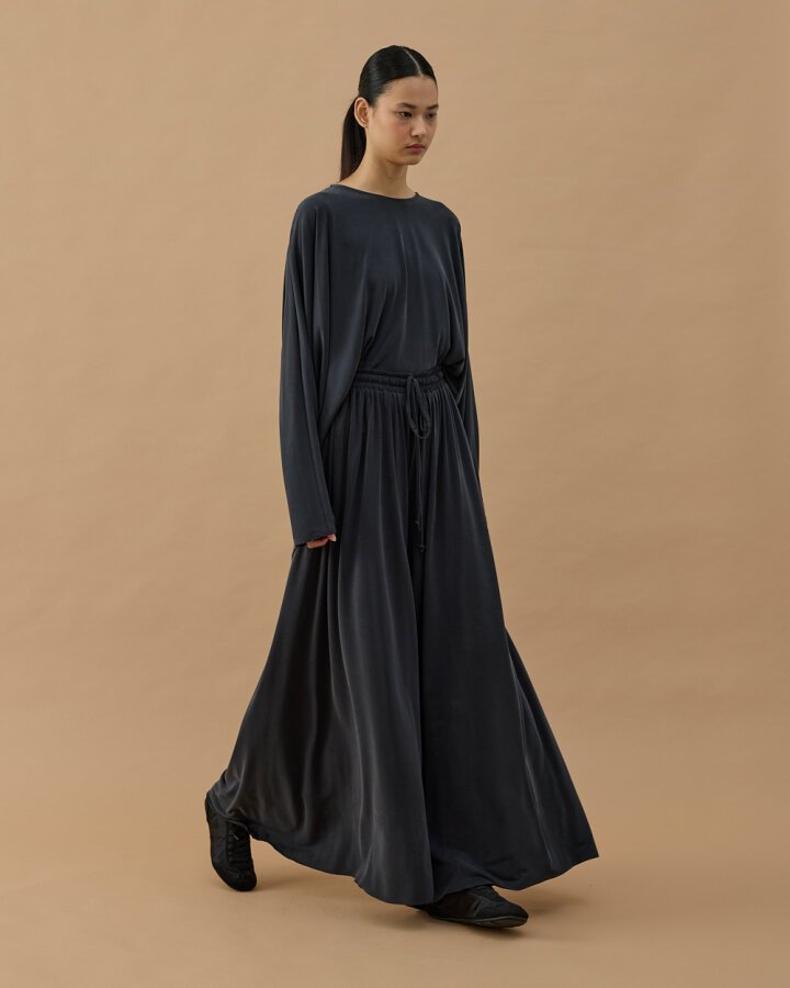 İnce Modal Soft Touch Pantolon Etek Antrasit - Aybikestil (1)