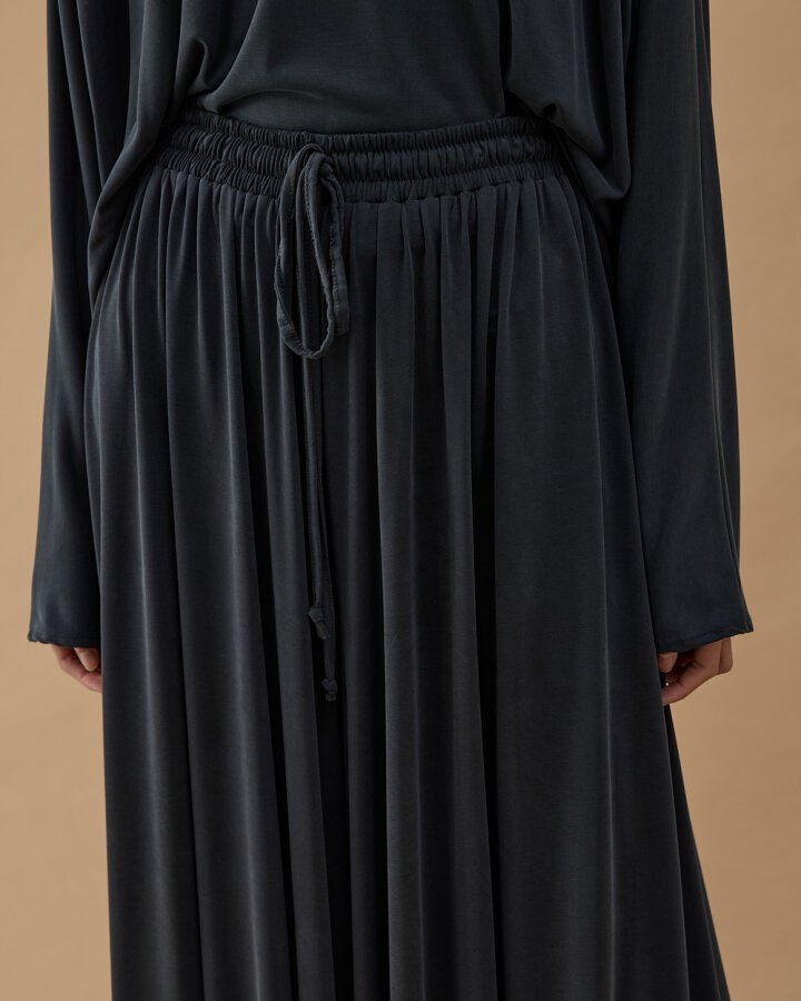 İnce Modal Soft Touch Pantolon Etek Antrasit - Aybikestil (1)