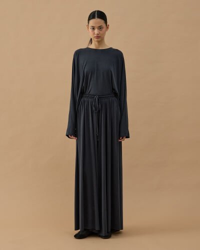 İnce Modal Soft Touch Pantolon Etek Antrasit - Aybikestil (1)