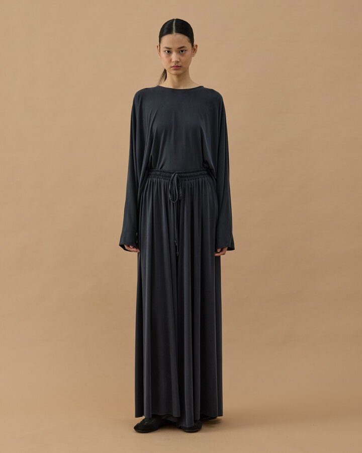 İnce Modal Soft Touch Pantolon Etek Antrasit - Aybikestil (1)