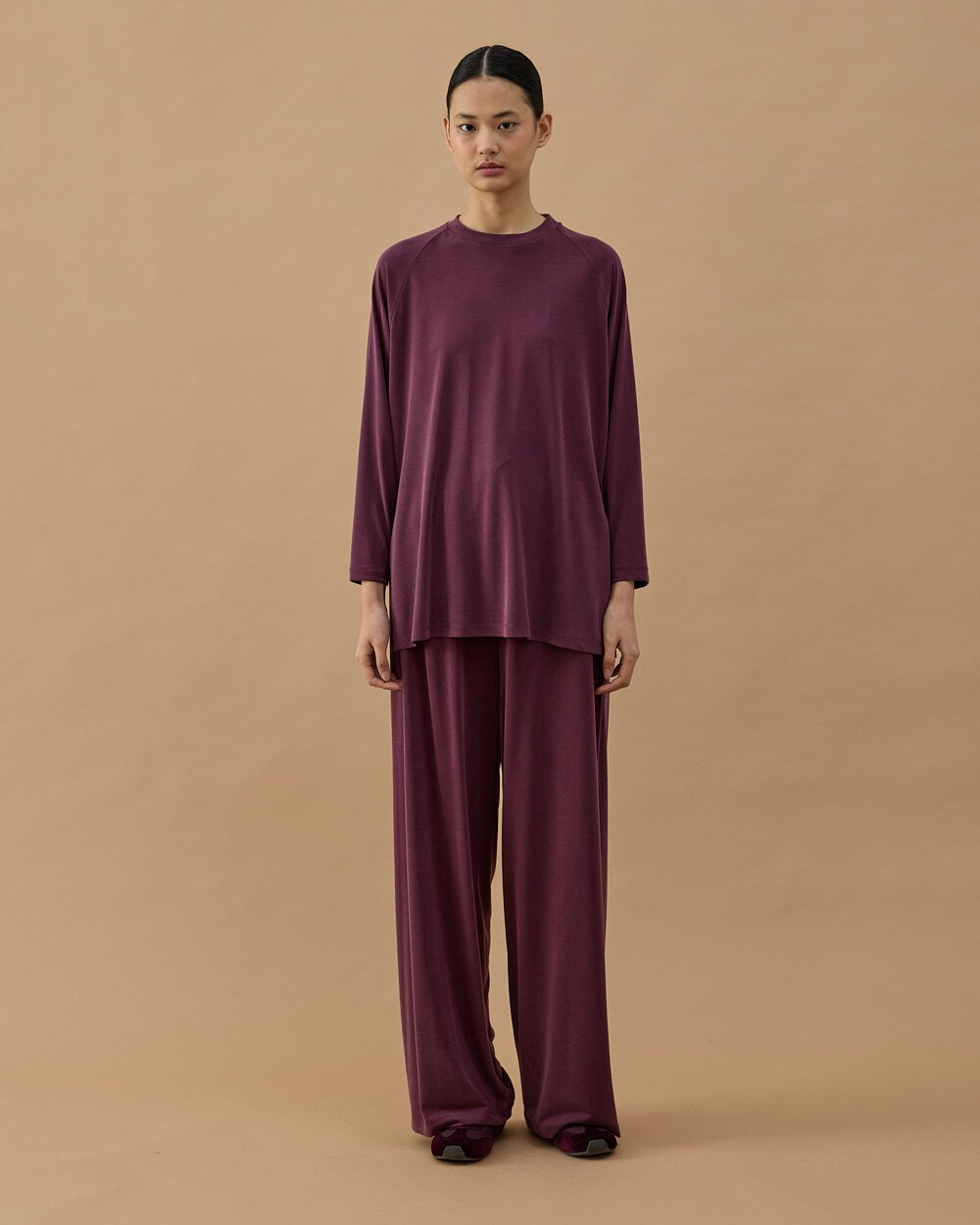 İnce Modal Soft Touch Relax Takım Mürdüm - Aybikestil