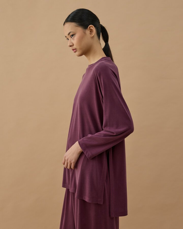 İnce Modal Soft Touch Relax Takım Mürdüm - Aybikestil (1)