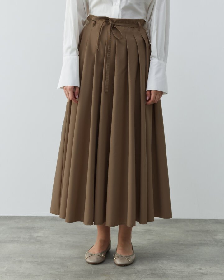 Kalın Pileli Etek Camel - Aybikestil