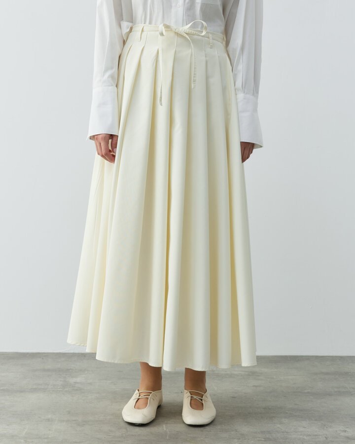 Kalın Pileli Etek Ekru - Aybikestil (1)