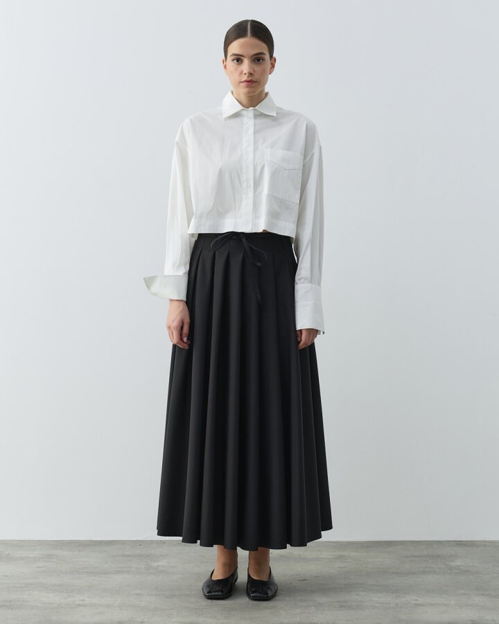 Kalın Pileli Etek Siyah - Aybikestil (1)