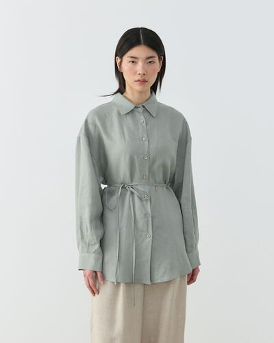 Keten Basic Must Gömlek Çağla - Aybikestil