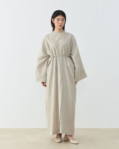 Keten Diamond Abaya Natural 