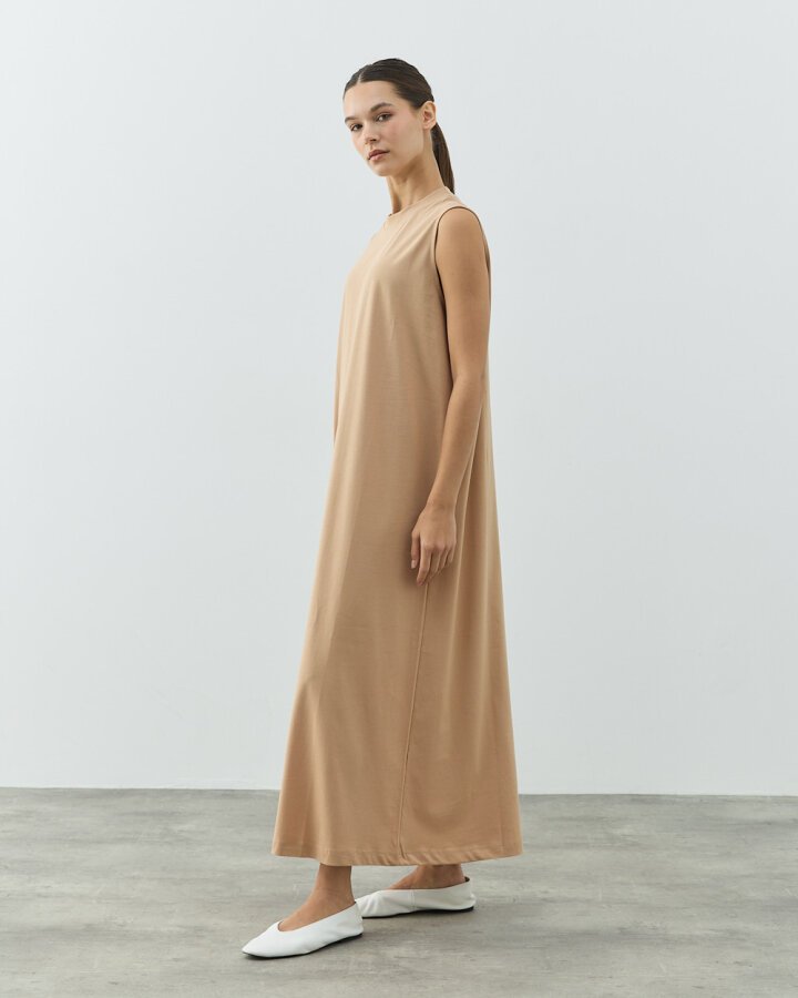 Kolsuz Elbise Astarı Bej - Aybikestil (1)