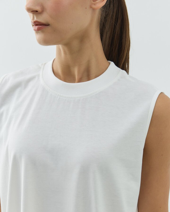 Kolsuz Uzun Tshirt Ekru - Aybikestil (1)