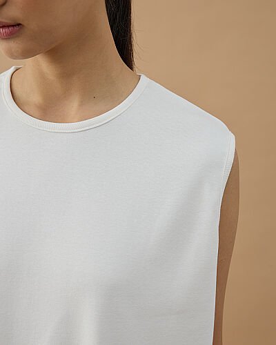 Kolsuz Uzun Tshirt Ekru - Aybikestil (1)