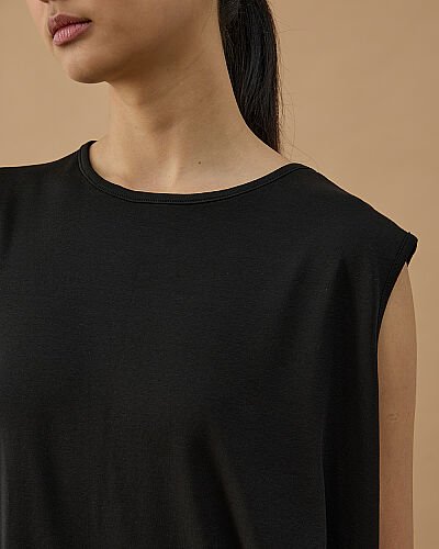 Kolsuz Uzun Tshirt Siyah - Aybikestil (1)