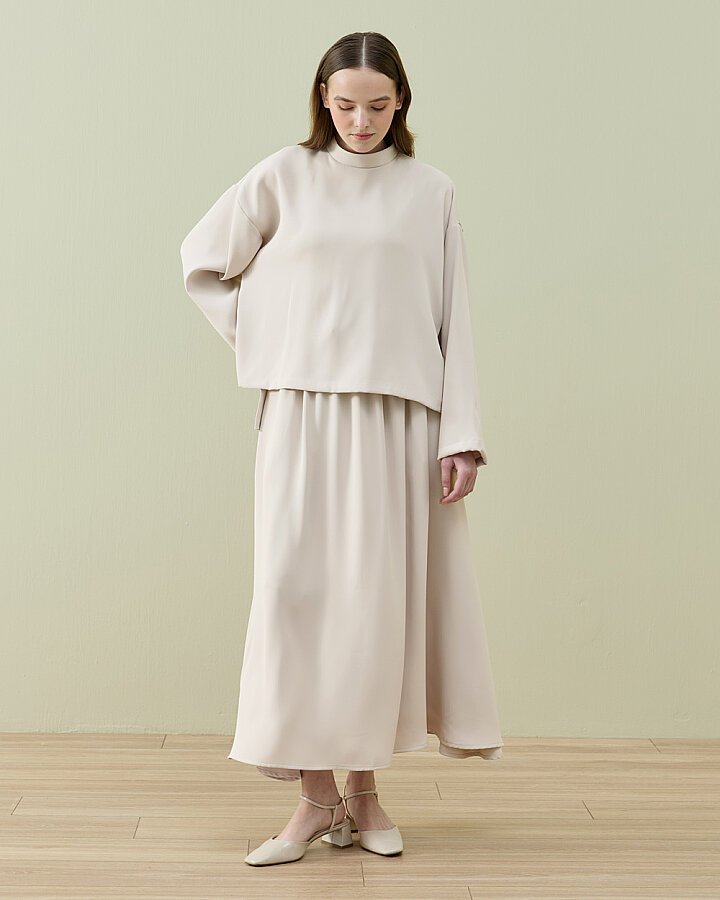 Krep Basic Bluz Taş - Aybikestil (1)
