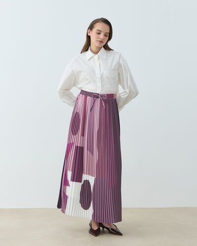 Krep Desenli Pilise Etek Galaxy - Aybikestil (1)