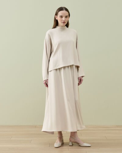 Krep Kloş Vol Etek Taş - Aybikestil (1)