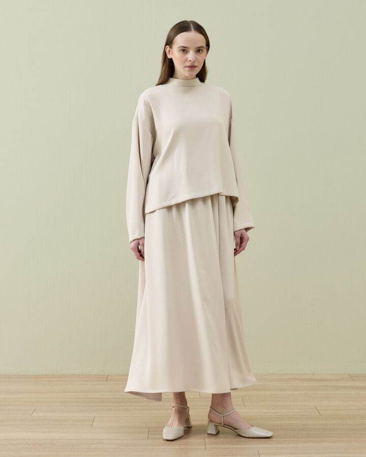 Krep Kloş Vol Etek Taş - Aybikestil (1)