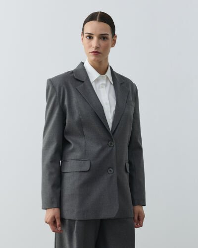 Oversize New Blazer Ceket Antrasit - Aybikestil (1)