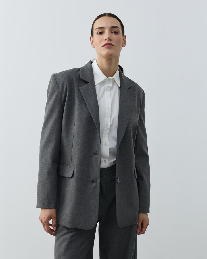 Oversize New Blazer Ceket Antrasit