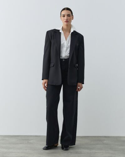 Oversize New Blazer Ceket Siyah - Aybikestil (1)