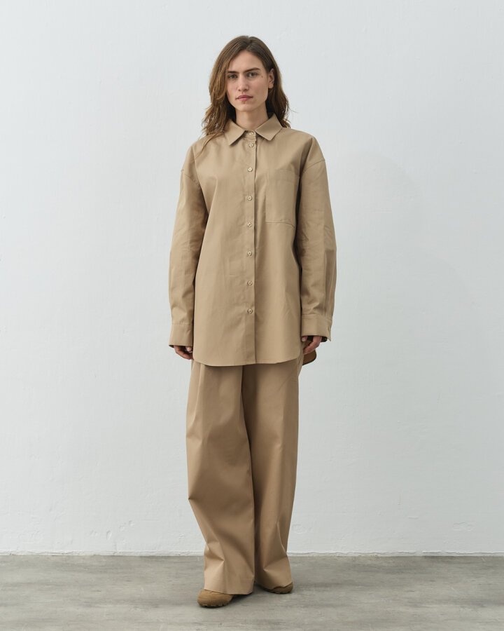 Paper Gabardin Basic Must Gömlek Camel - Aybikestil (1)