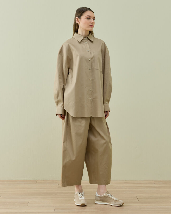 Paper Gabardin Basic Must Gömlek Camel - Aybikestil (1)