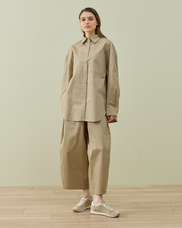 Paper Gabardin Basic Must Gömlek Camel - Aybikestil (1)