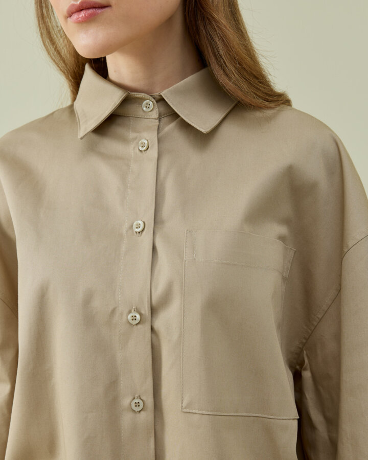 Paper Gabardin Basic Must Gömlek Camel - Aybikestil (1)