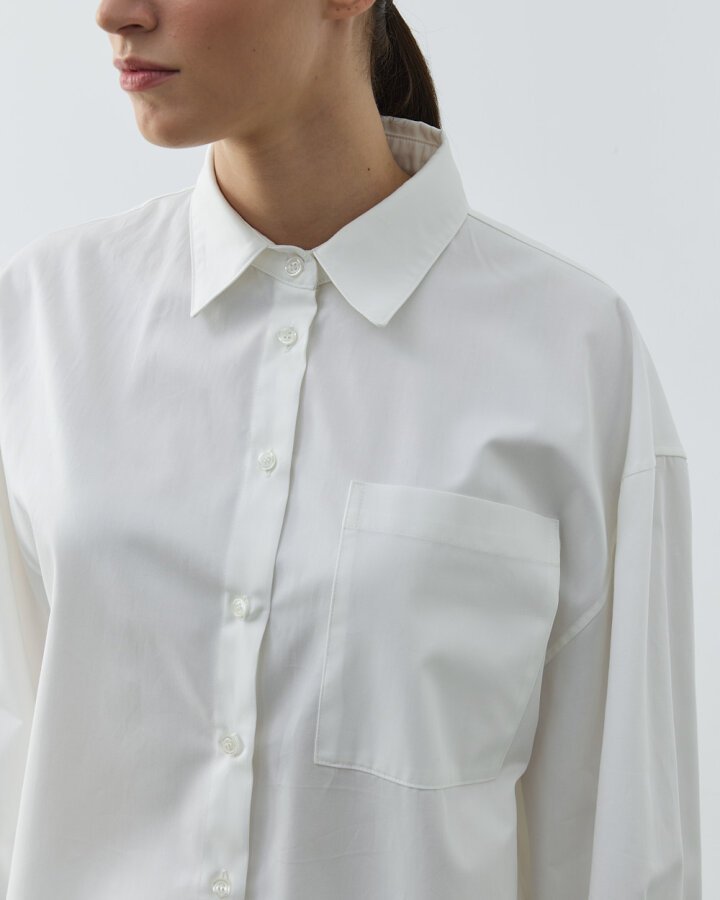 Paper Gabardin Basic Must Gömlek Ekru - Aybikestil (1)