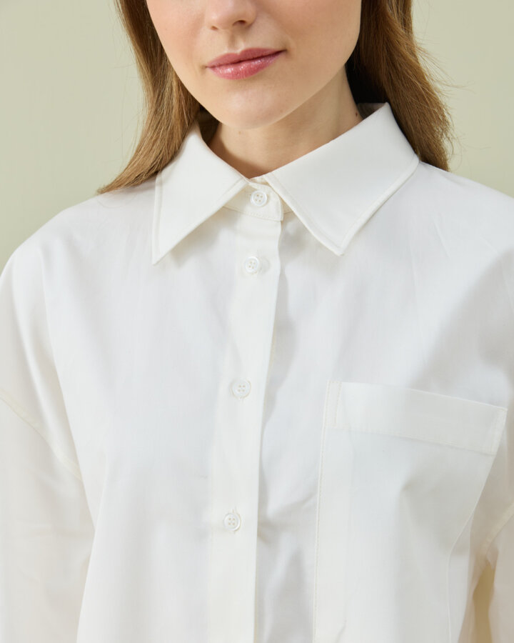 Paper Gabardin Basic Must Gömlek Ekru - Aybikestil (1)