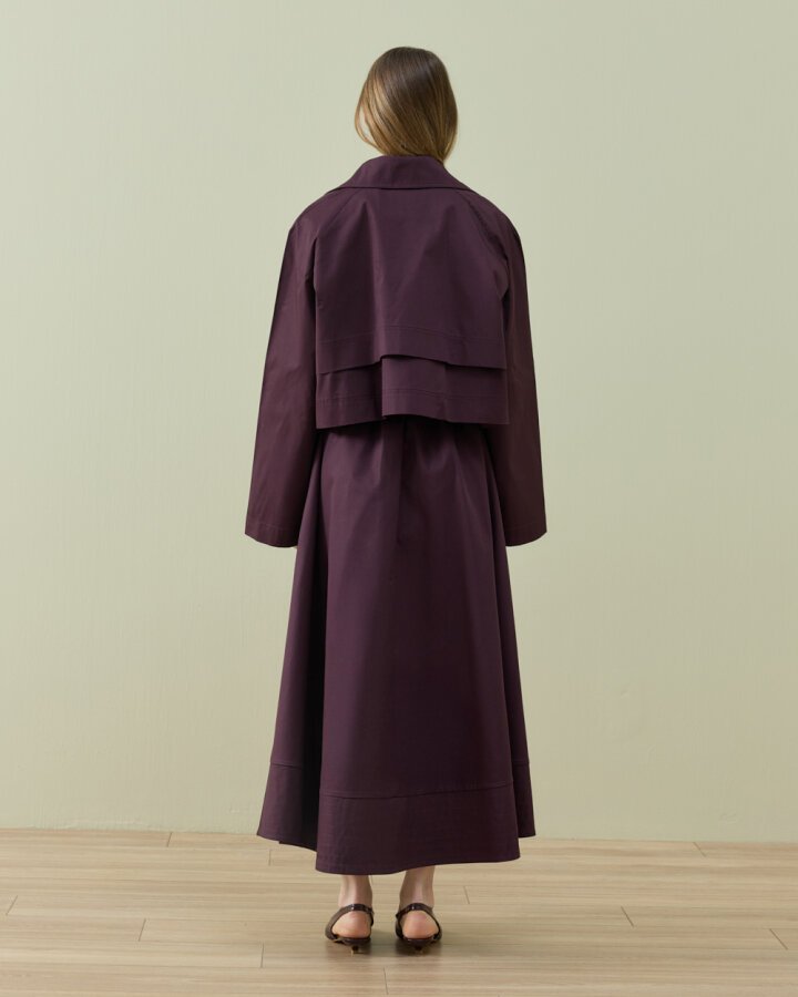 Paper Gabardin Kısa Trençkot Mürdüm · 6