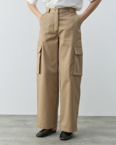 Paper Gabardin Safari Balon Fit Cepli Pantolon Camel - Aybikestil