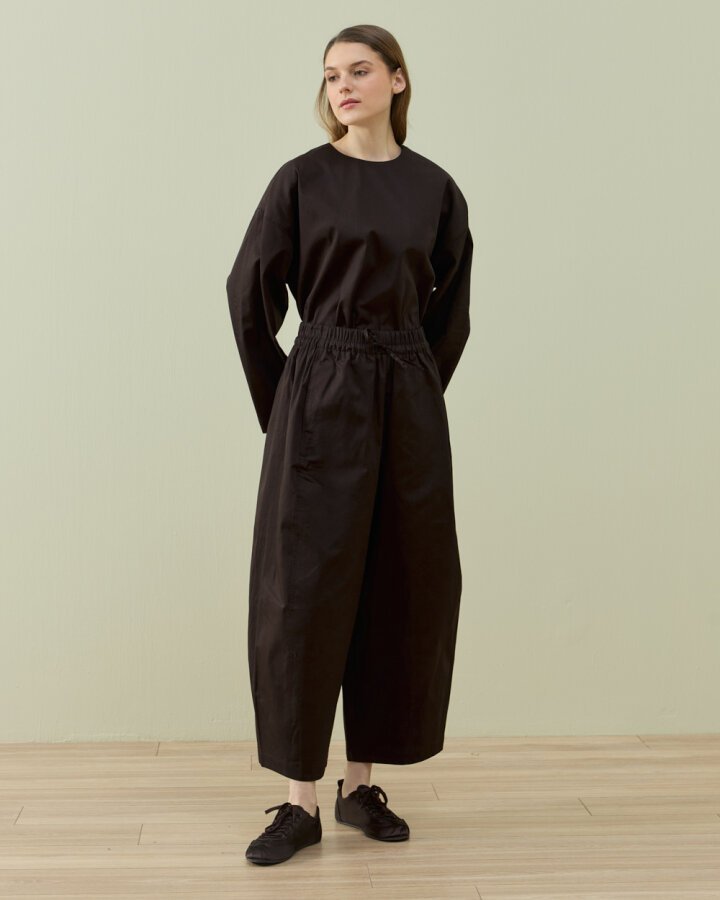 Paper Gabardin Yanı Ekli Ekstra Barrel Fit Bol Pantolon Acı Kahve - Aybikestil (1)