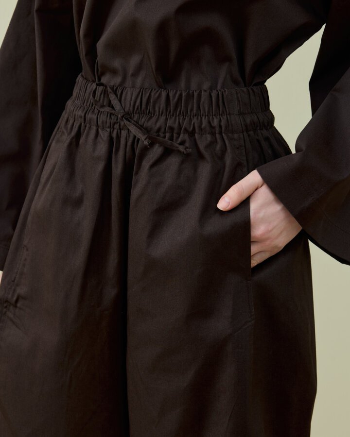 Paper Gabardin Yanı Ekli Ekstra Barrel Fit Bol Pantolon Acı Kahve - Aybikestil (1)