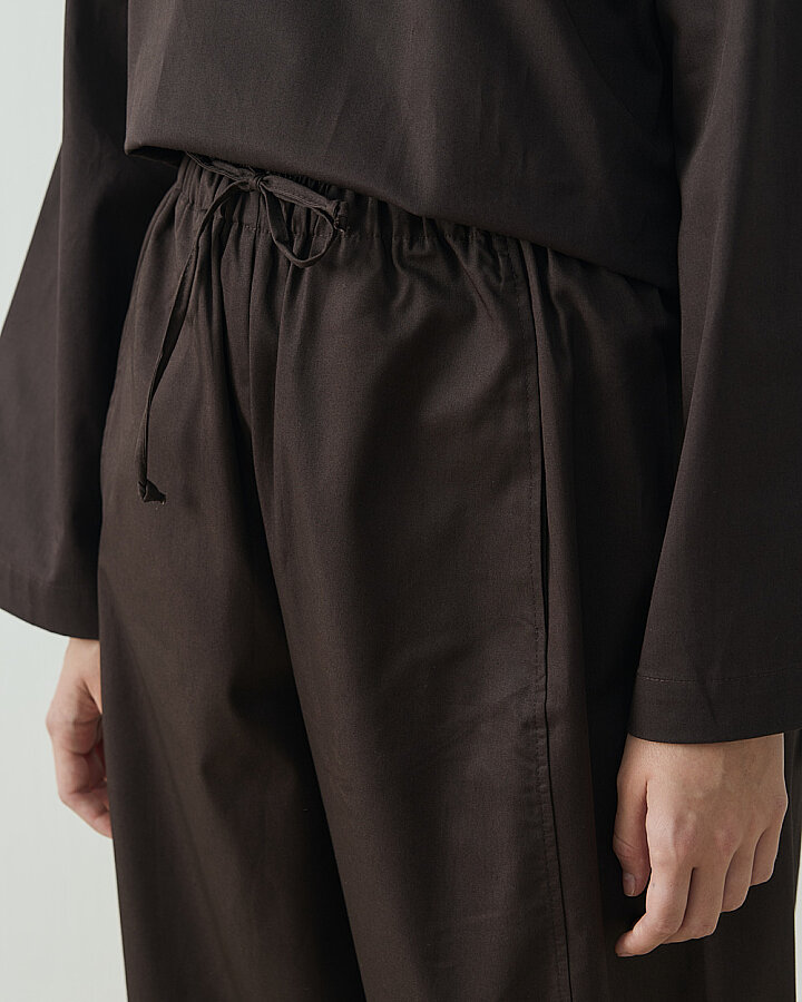 Paper Gabardin Yanı Ekli Ekstra Barrel Fit Bol Pantolon Acı Kahve - Aybikestil (1)