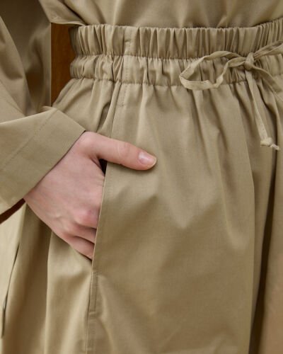 Paper Gabardin Yanı Ekli Ekstra Barrel Fit Bol Pantolon Camel - Aybikestil (1)