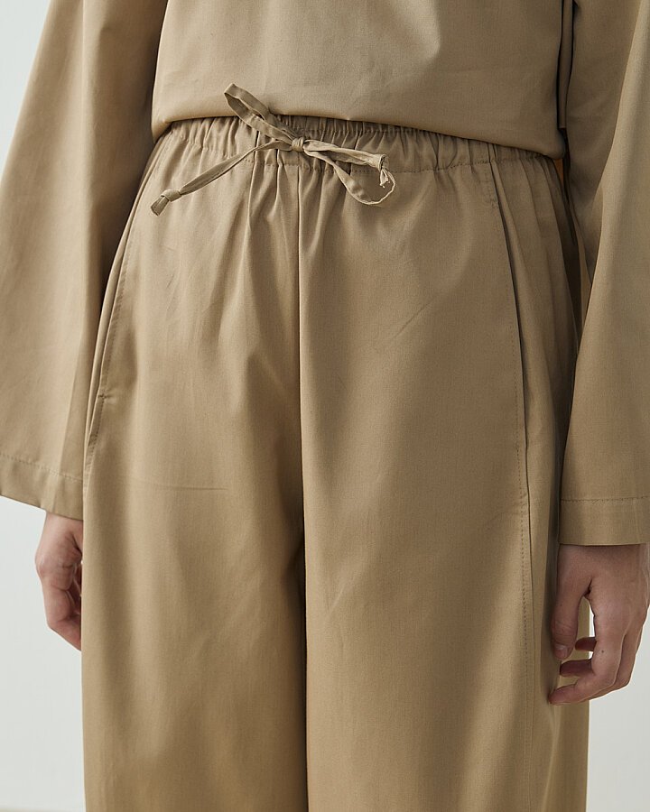 Paper Gabardin Yanı Ekli Ekstra Barrel Fit Bol Pantolon Camel - Aybikestil (1)
