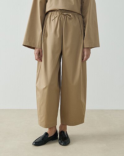 Paper Gabardin Yanı Ekli Ekstra Barrel Fit Bol Pantolon Camel 