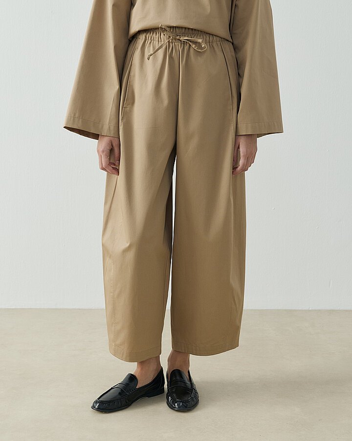 Paper Gabardin Yanı Ekli Ekstra Barrel Fit Bol Pantolon Camel - Aybikestil